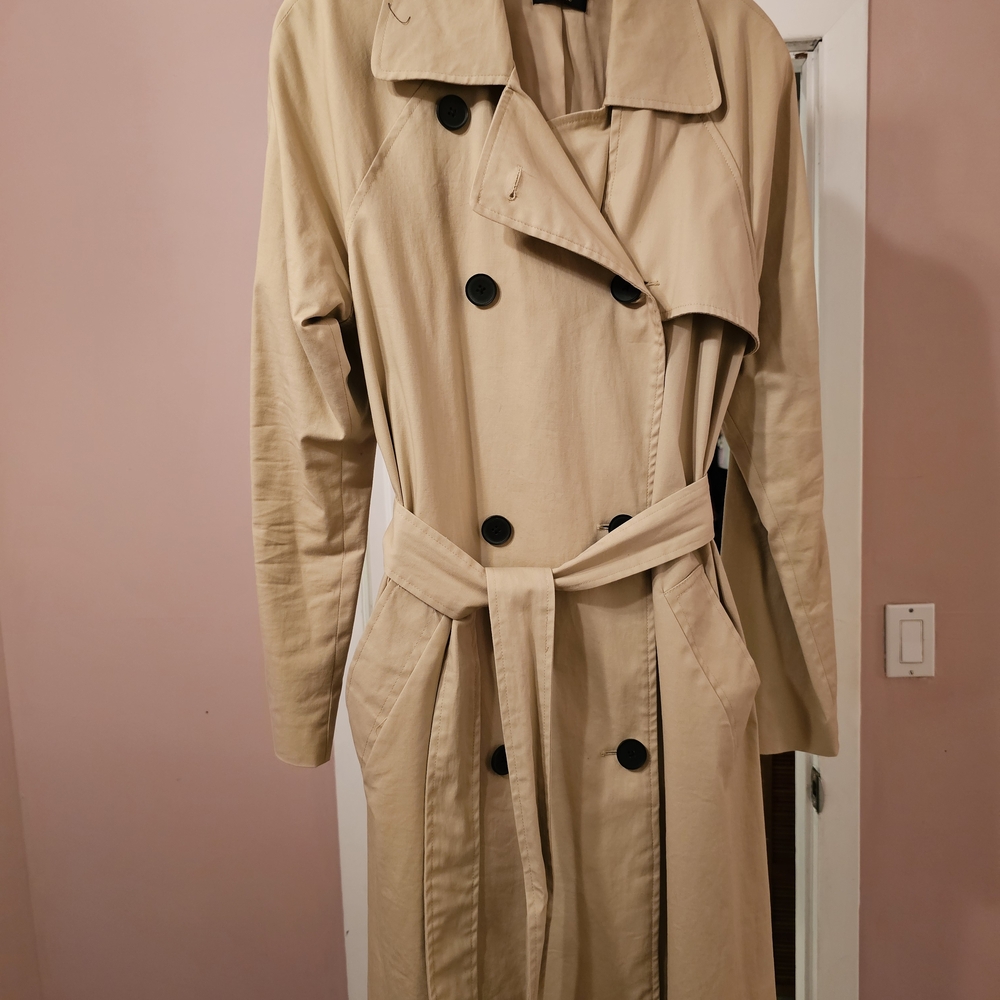 Quince Comfort Stretch Classic  Double-Breasted Trench Coat